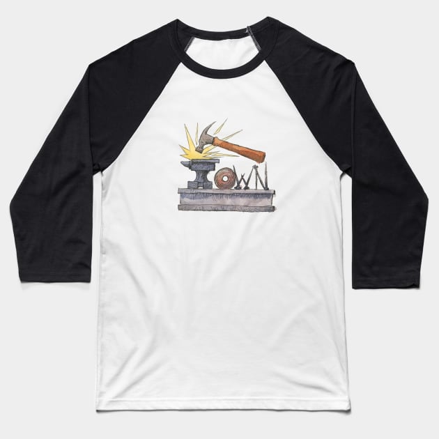 Hammer Town Baseball T-Shirt by seangreenbergart